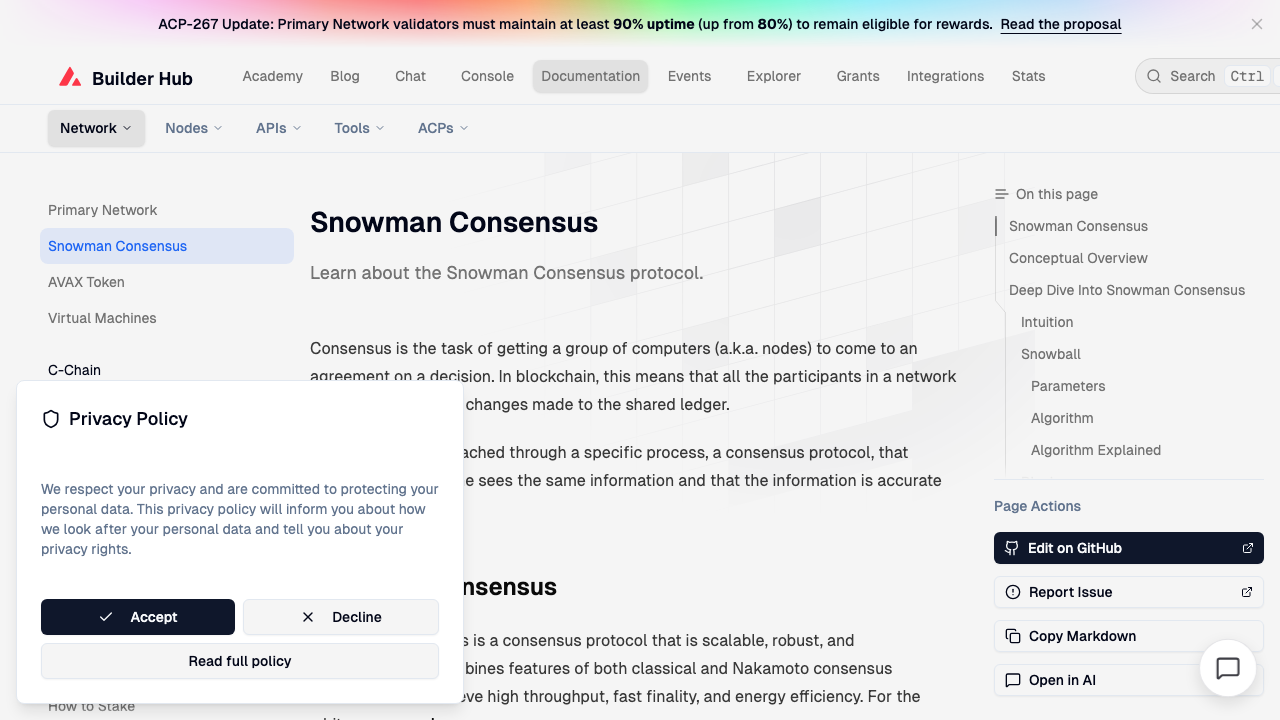 Avalanche Docs - Avalanche Consensus preview